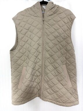 Michelle Mae Quilted Hooded Vest with Pockets Size XL